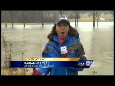 Golf courses under water