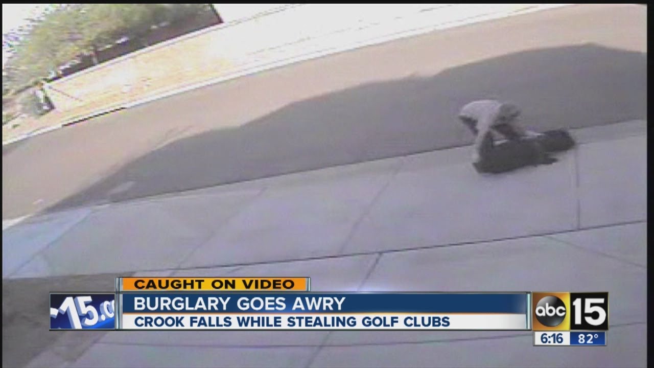 Caught on tape: man steals golf clubs