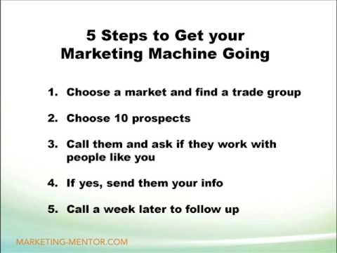 Tip #3: Putting your Marketing Machine to Work