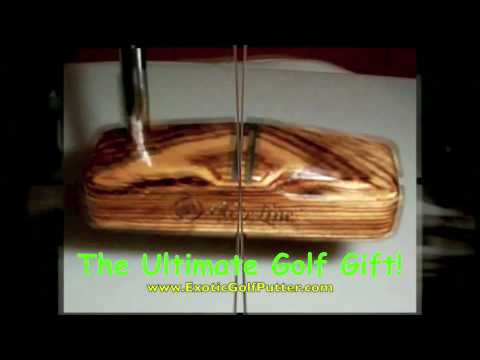 Exotic golf putters made of real wood and hand built by craftsmen