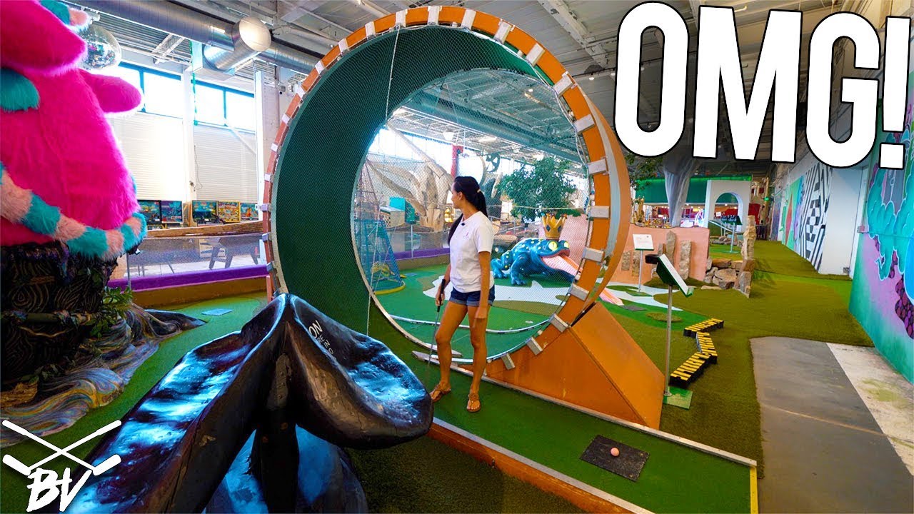 THE CRAZIEST MINI GOLF COURSE IN THE WORLD! – DOUBLE HOLE IN ONE AND INSANE HOLES!