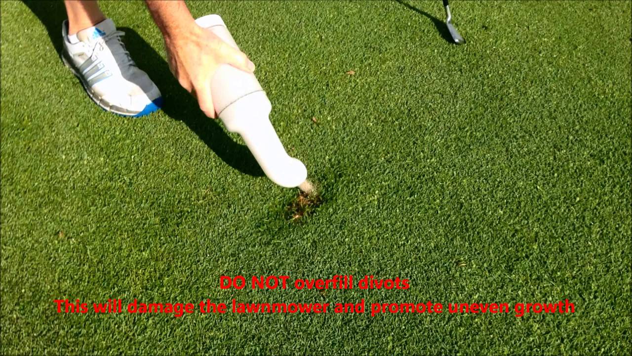 Course Etiquette:   Fairway Divot Sand Mix