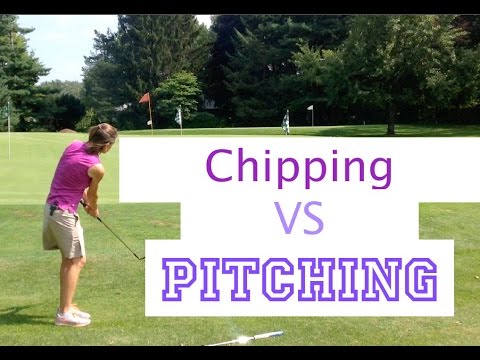 Difference between pitching and chipping a golf ball