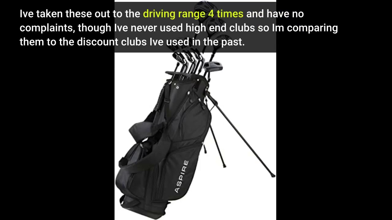 Aspire XD1 Men's Complete Golf Clubs Package Set Includes Titanium Driver, S.S. Fairway, S.S. H…