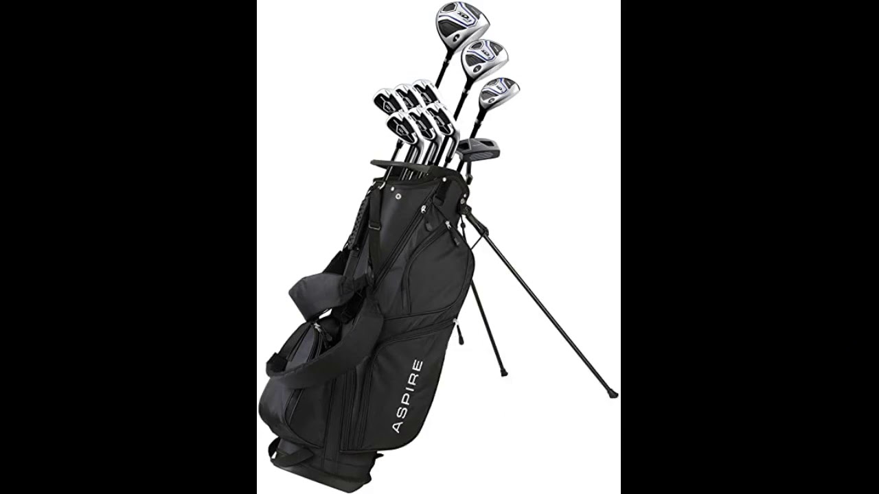 Aspire XD1 Men's Complete Golf Clubs Package Set Includes Titanium Driver, S.S. Fairway, S.S. H…