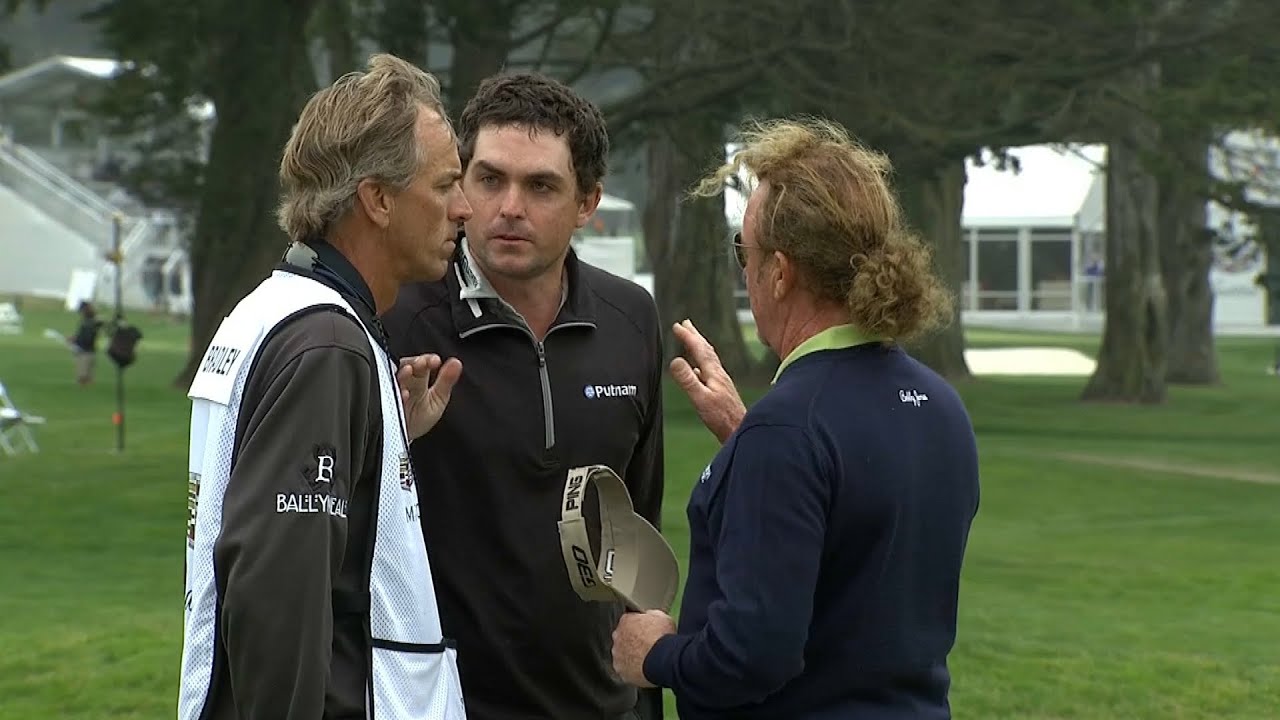 Keegan Bradley and Miguel Angel Jimenez dispute at Cadillac Match Play