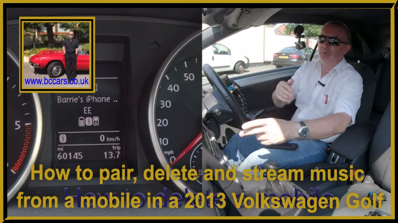 How to pair, delete and stream music from a mobile in a 2013 Volkswagen Golf