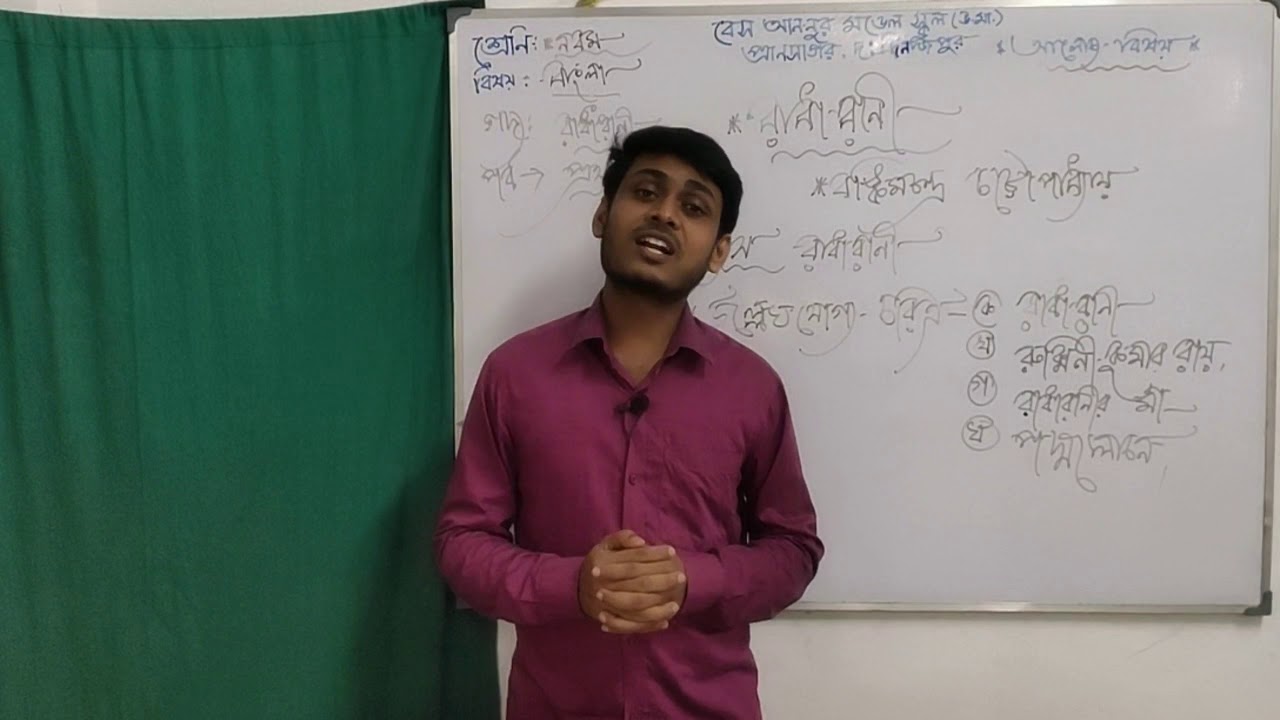 নবম শ্রেণী । বাংলা । গদ্য – রাধারানী । পর্ব – ১ম । Online Teaching Class । Bes An-Noor Model School