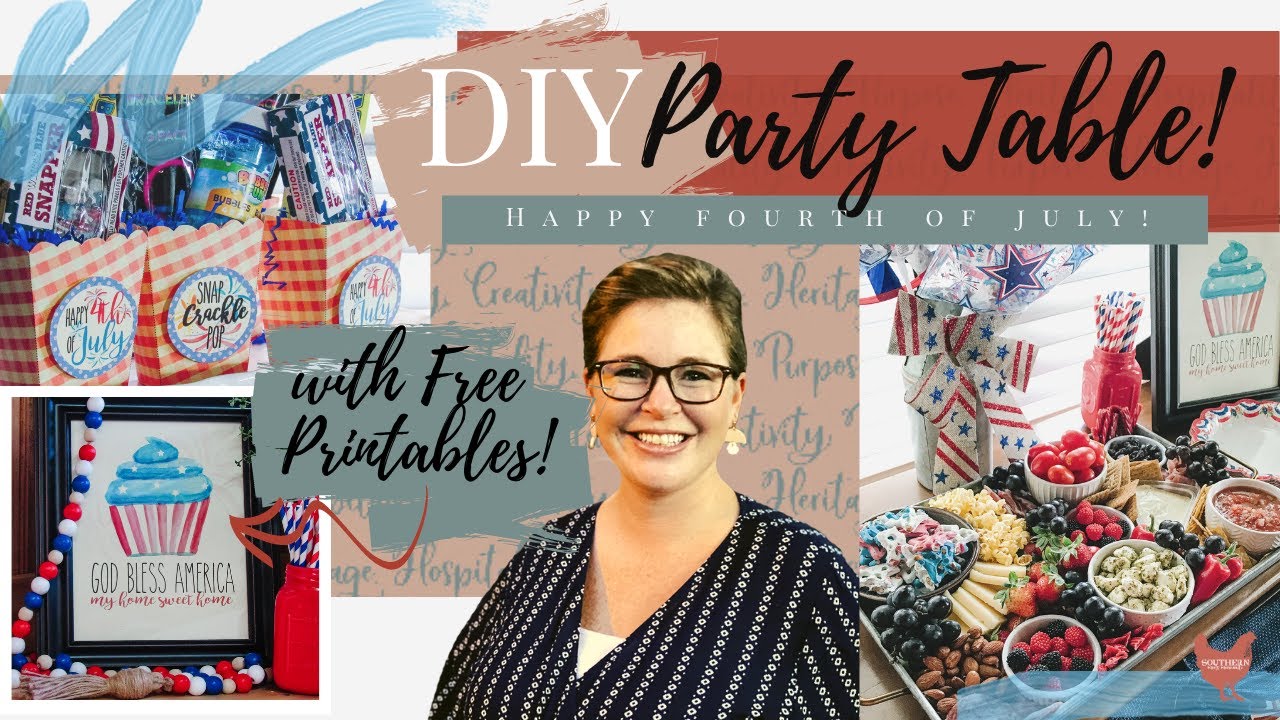 DIY Party Table | 4th of July –  Free Printables