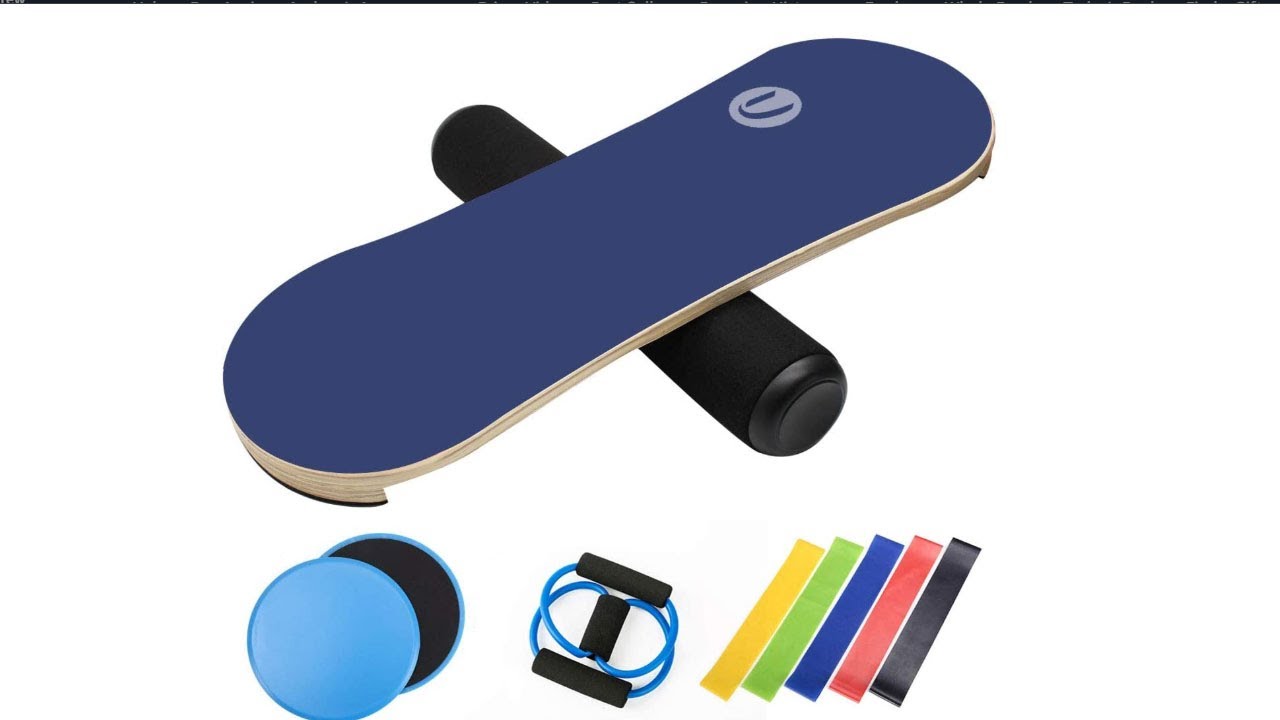 Wooden Balance Board Trainer Review!  Wobble Roller & Workout Guide for Balancing Fitness Sports