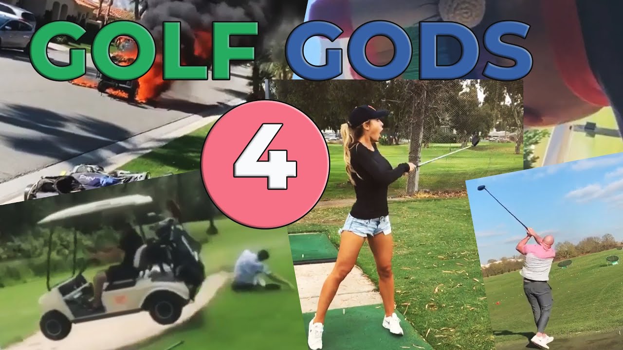 GOLF GODS 4 THE BEST FROM THE GOLF COURSES #golf #fun #compilation #course #golfcart #crash #pga