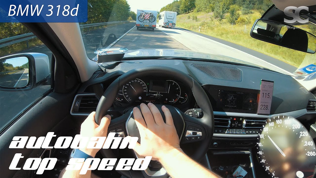 BMW 318d (2020) – Autobahn Top Speed / Acceleration / Test Drive POV