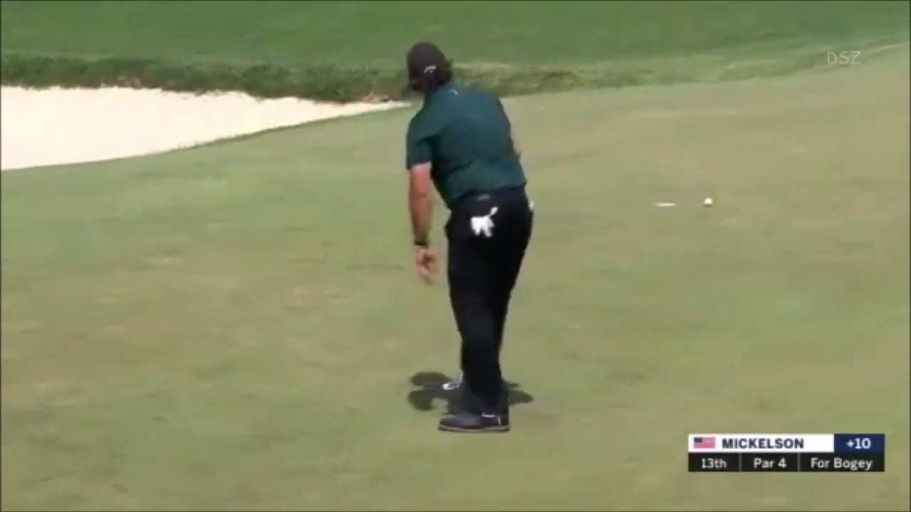 Phil Mickelson breaks rules at US Open 6/16/18