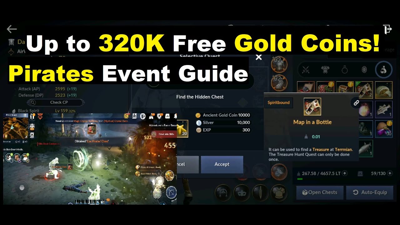 Black Desert Mobile How to Get Up to 320K Free Gold Coins & Pirates Event Guide