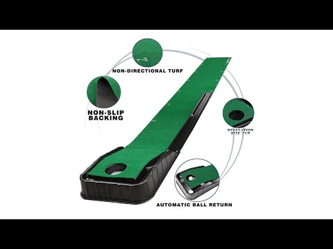 Champkey Guider-LITE Golf Putting Mat – Automatic Ball Return Golf Putting Green