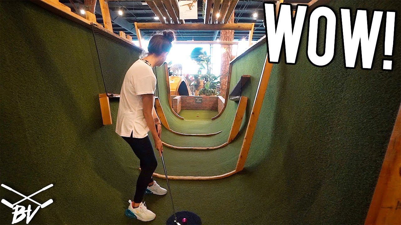 WE HAVE NEVER PLAYED A MINI GOLF COURSE LIKE THIS! – BACK TO BACK HOLE IN ONE AND CRAZY HOLES!