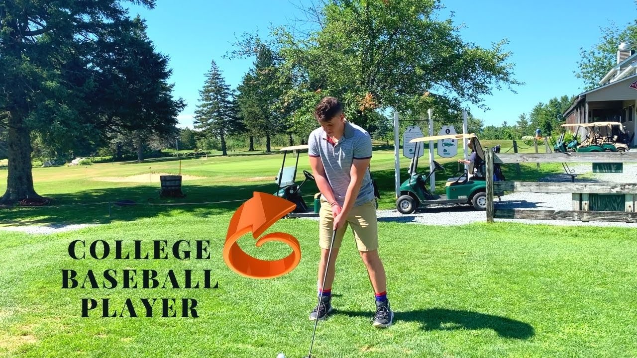 College Baseball Player Goes GOLFING For The First Time!