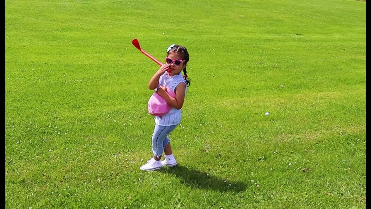 Kid's First Time Playing Golf