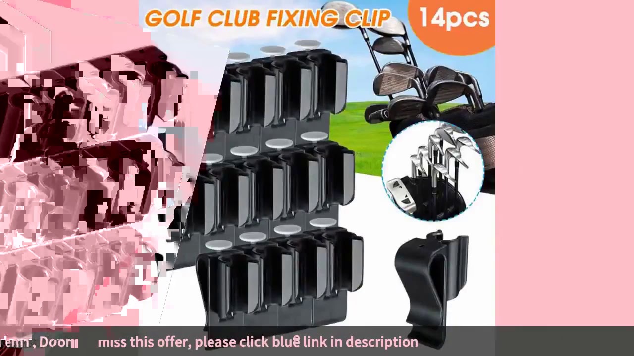 ✓14 Pcs Sports Golf Bag Clip On Clamp Holder Putter Put Organizer Club