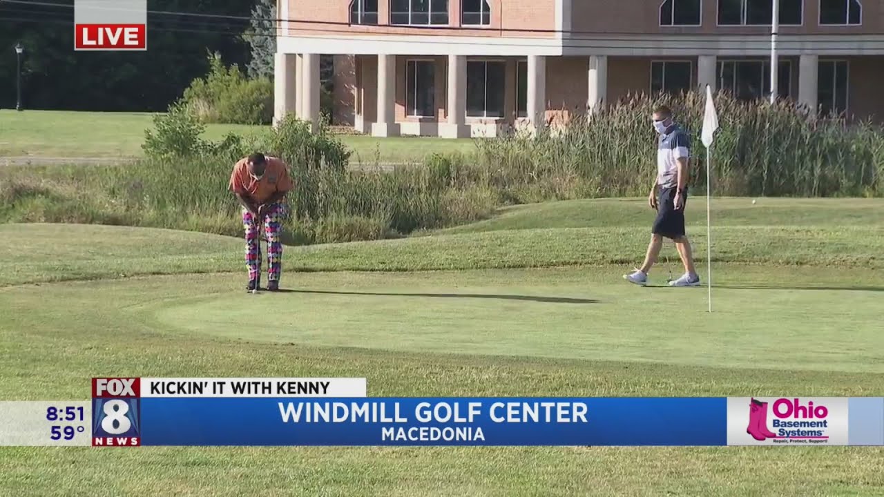 Kenny hits the links at local golf center