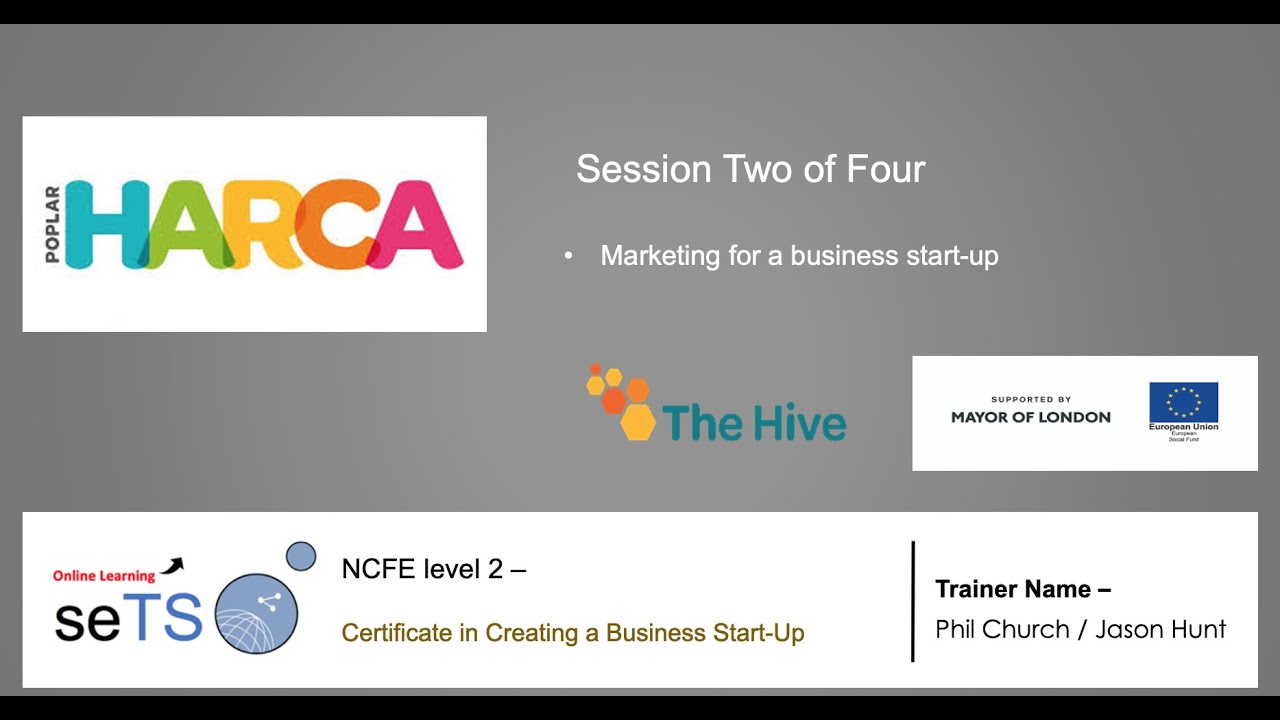 L2 Creating a Business Start-Up: Session 2 of 4