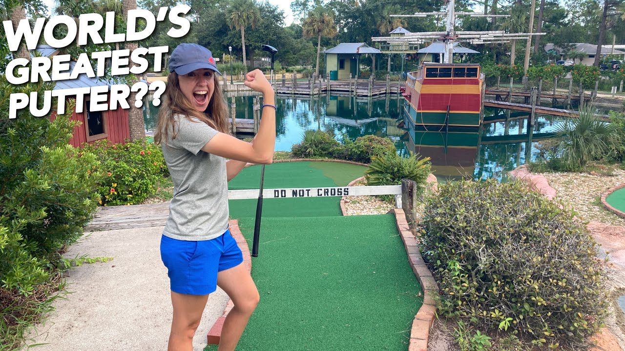 HUSBAND Vs WIFE MINI GOLF BATTLE!! // Clutch Hole In One !!