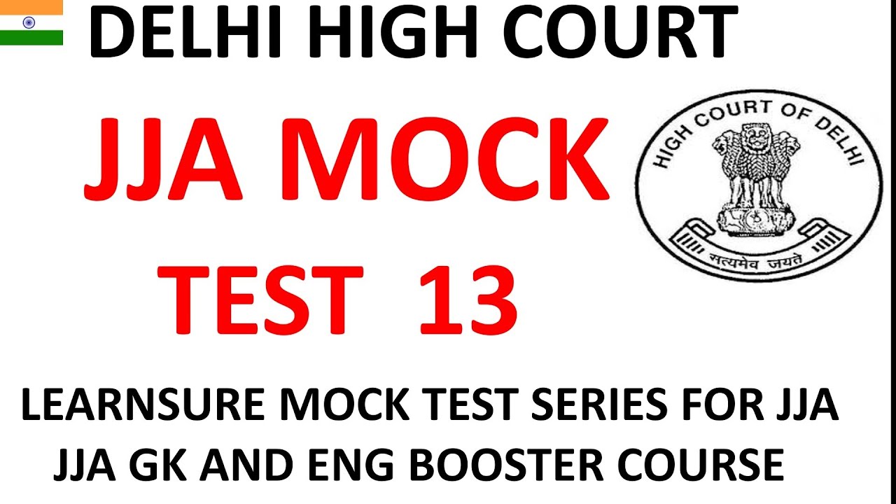 JJA MOCK TEST 13// JJA MOCK TEST SERIES// LEARNSURE GK & ENG BOOSTER COURSE