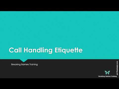 Call Handling Etiquette