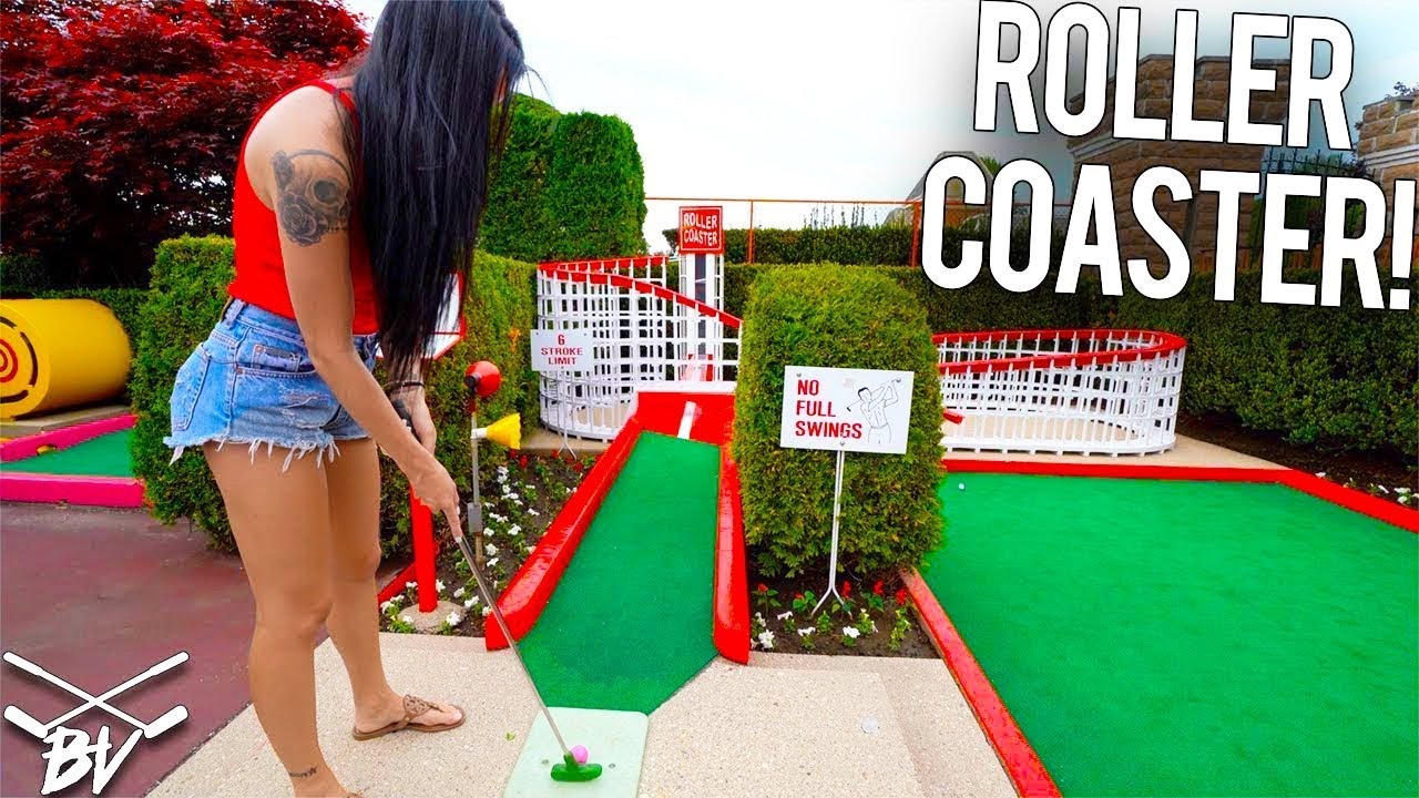 I'VE NEVER SEEN A MINI GOLF COURSE LIKE THIS! – INSANE HOLES AND CRAZY SHOTS!