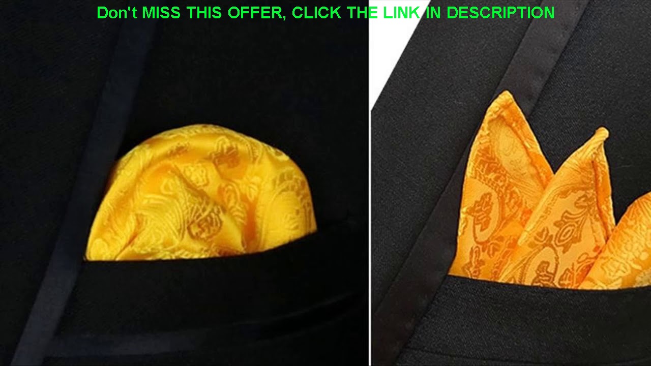 Review Luxury 25*25CM Men's Vintage Floral Paisley Silk Handkerchief Pocket Square Fashion Men Hank