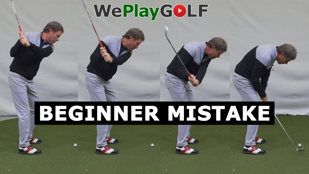 Golf beginner mistake: Don't go down on the golf ball