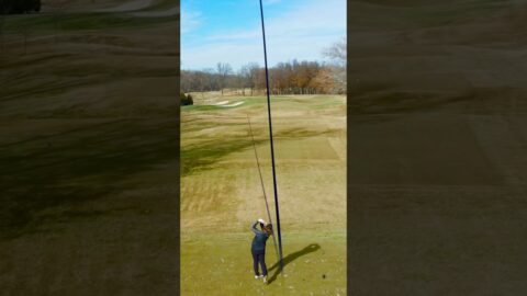 Testing out some new shot tracer techniques with the drone. Really excited. #trending #golf #shorts