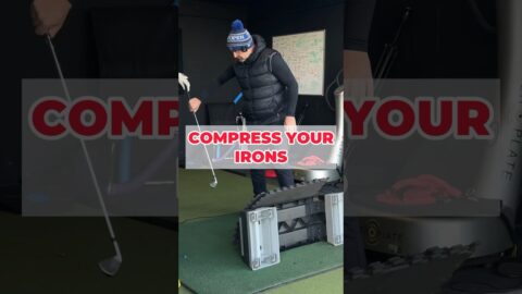 BRILLIANT DRILL TO COMPRESS YOUR IRONS! ♾️ #coachyourself #golf #golffitness #golfskill #golfswing