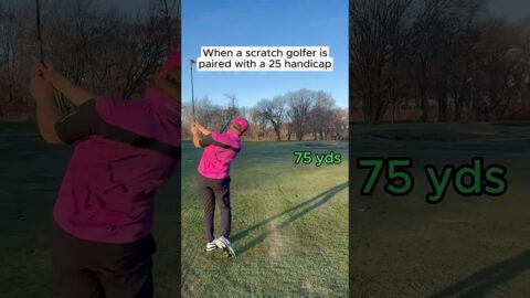 When A Scratch Golfer is paired with a 25 Handicap