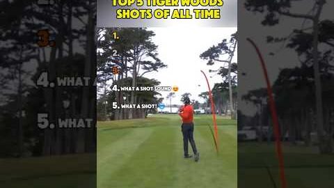 Top 5 Tiger Woods Golf Shots of All Time  😳⛳ #shorts #golf #top5